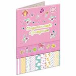 Папка адресная ламинированная "СВИДЕТЕЛЬСТВО О РОЖДЕНИИ", А4, для девочки, STAFF "Profit", 129587