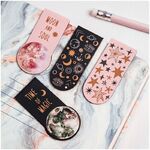 Закладки магнитные для книг, 4шт., 70*165мм, MESHU "Moon"