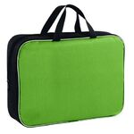 Папка на молнии с ручками STAFF EVERYDAY, А4, ширина 80 мм, полиэстер, зеленая, 270742