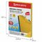 Обложки картонные для переплета, А4, КОМПЛЕКТ 100 шт., тиснение под кожу, 230 г/м2, желтые, BRAUBERG, 530950