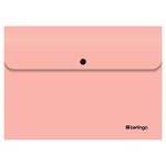 Папка-конверт на кнопке Berlingo "Instinct" А4, 330мкм, фламинго