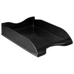 Лоток горизонтальный для бумаг BRAUBERG STYLE, 345х255х65 мм, черный, 238105, ОФ888