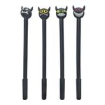 Ручка с топпером шариковая ЮНЛАНДИЯ "Чертёнок", корпус ассорти, СИНЯЯ, пишущий узел 0,7 мм, 143812