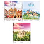 Тетрадь 80л., А5, клетка на гребне ArtSpace "Путешествия. Let`s inspire"