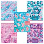 Тетрадь А5 48 л. HATBER скоба, клетка, металлизированный картон, "Dream" (5 видов в спайке), 48Т5мтВ1