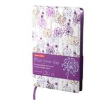 Ежедневник недатированный B6 (127х186 мм), BRAUBERG VISTA, под кожу, гибкий, срез фольга, 136 л., "Spring meadow", 112111