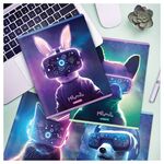 Тетрадь 48л., клетка MESHU "Miumiu", матовая ламинация, тиснение фольгой