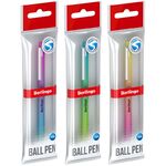 Ручка шариковая автоматическая Berlingo "Radiance" синяя, 0,7мм, корпус ассорти, пакет с европодвесом