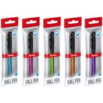 Ручка шариковая Berlingo "Color Zone stick" синяя, 0,7мм, прорезиненный корпус ассорти, пакет