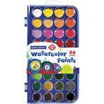 Краски акварельные BRAUBERG "PREMIUM" 36 цветов, круглые кюветы 23 мм, пенал, 191746