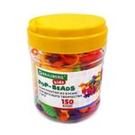 Конструктор POP-BEADS для творчества, игр и создания украшений, 150 бусин, основы для браслетов, колец, BRAUBERG KIDS, 664697