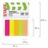 Закладки клейкие STAFF, НЕОНОВЫЕ бумажные, 50х14 мм, 5 цветов x 50 листов, 129359