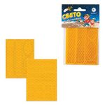 Наклейки светоотражающие для велосипедов, 150х92 мм, желтые