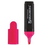 Текстовыделитель BRAUBERG "Contract", РОЗОВЫЙ, линия 1-5 мм, 150392