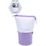 Пенал-стакан 1 отделение, 170*75 Berlingo "Lilac case", вельвет, экокожа
