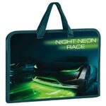 Папка на молнии с ручками ЮНЛАНДИЯ А4, 1 отделение, пластик, ширина 45 мм, "Neon race", 270950