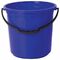 Ведро 12 л, без крышки, пластиковое, пищевое, с узором, цвет синий, мерная шкала, LAIMA, 603894