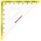 Набор чертежный малый BRAUBERG "FRESH ZONE" (линейка 15 см, 2 треугольника, транспортир), желтая шкала, 210762