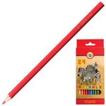 Карандаши цветные KOH-I-NOOR "Animals", 24 цвета, грифель 2,8 мм, заточенные, европодвес, 3554/24, 3554024008KSRU