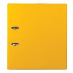 Папка-регистратор BRAUBERG с двухсторонним покрытием из ПВХ, 70 мм, желтая, 222650