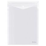 Папка-конверт на кнопке Berlingo "No Secret", А4, 200мкм, вертикальная, прозрачная