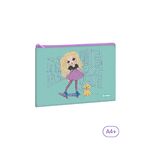 Папка текстильная 1 отделение, А4 Berlingo "Pretty girl", 335*245мм, полиэстер, на молнии