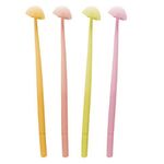 Ручка фигурная шариковая ЮНЛАНДИЯ "Гриб", силиконовый корпус, ассорти, СИНЯЯ, пишущий узел 0,7 мм, 143796