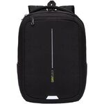 Рюкзак GRIZZLY школьный, анатомическая спинка, 2 отделения, черный с зелеными деталями, 41,5х29х18 см, RU-134-1/2