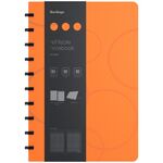 Бизнес-тетрадь В5+, 80л., Berlingo "Eclipse", клетка, на кольцах, с возм. замены блока, 80г/м2, пластик. (полифом) обложка, линейка-заклад., оранжевая