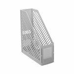 Лоток вертикальный для бумаг BRAUBERG "Office-Expert", 90 мм, сетчатый, сборный, серый, 238020