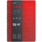 Бизнес-тетрадь В5+, 80л., Berlingo "Steel&Style", клетка, на гребне, 80г/м2, пластик. (полифом) обложка, линейка-закладка, красная