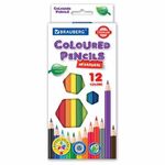 Карандаши цветные BRAUBERG PREMIUM, 12 цветов, шестигранные, грифель мягкий 3,3 мм, 181656