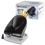 Дырокол BRAUBERG "G-Line", до 40 листов, черный, 224341