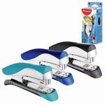 Степлер №24/6, 26/6 MAPED "Ergologic", до 25 листов, с контейнером для скоб, серебристо-бирюзовый, 352513