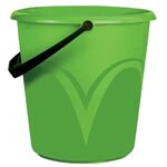 Ведро 10 л, без крышки, пластиковое, пищевое, с глянцевым узором, цвет зеленый, мерная шкала, LAIMA, 603893