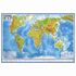Карта мира физическая 101х66 см, 1:29М, с ламинацией, интерактивная, в тубусе, BRAUBERG, 112378