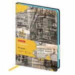 Тетрадь А5 (168х208 мм). 80 л., сшивка, клетка, под кожу, BRAUBERG VISTA, "City", 403924