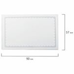 Бейджи горизонтальные (57х90 мм), КОМПЛЕКТ 50 шт., с клипсой и булавкой, жесткие, BRAUBERG, 231903