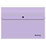 Папка-конверт на кнопке Berlingo "Instinct" А4, 330мкм, лаванда