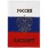 Обложка для паспорта OfficeSpace "Триколор", кожа, тиснение золото