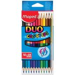 Карандаши двусторонние MAPED (Франция) "ColorPeps Duo", 12 штук, 24 цвета, трехгранные, 829600