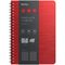 Бизнес-тетрадь А5+, 80л., Berlingo "Steel&Style", клетка, на гребне, 80г/м2, пластик. (полифом) обложка, линейка-закладка, красная