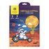 Картон цветной А5, Мульти-Пульти, 7л., 7цв., с блестками, "Енот в космосе"