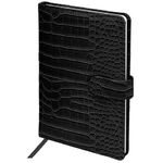 Еженедельник недатированный А5 145х215 мм, BRAUBERG "Party", под кожу, 64 л., черный, 114472