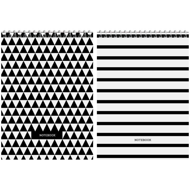 Блокнот А5 60л. на гребне ArtSpace "Узоры. BW Pattern", твердая подложка