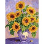 Картина по номерам 40х50 см, ОСТРОВ СОКРОВИЩ "Подсолнухи", на подрамнике, акриловые краски, 3 кисти, 662483