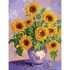 Картина по номерам 40х50 см, ОСТРОВ СОКРОВИЩ "Подсолнухи", на подрамнике, акриловые краски, 3 кисти, 662483