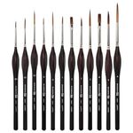 Кисти художественные набор 12 шт., синтетика, BRAUBERG ART CLASSIC, ЭРГОНОМИЧНЫЕ, 200951