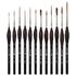 Кисти художественные набор 12 шт., синтетика, BRAUBERG ART CLASSIC, ЭРГОНОМИЧНЫЕ, 200951