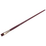 Кисть художественная синтетика бордовая Гамма "Вернисаж", плоская №14, длинная ручка